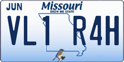 MO license plate VL1R4H