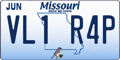 MO license plate VL1R4P