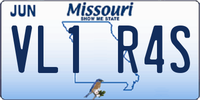 MO license plate VL1R4S