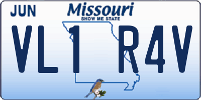 MO license plate VL1R4V