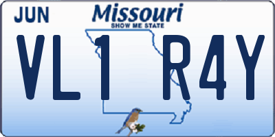 MO license plate VL1R4Y