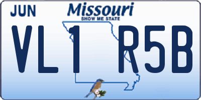 MO license plate VL1R5B