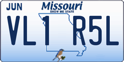 MO license plate VL1R5L