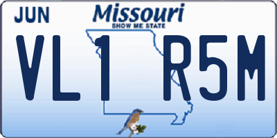 MO license plate VL1R5M