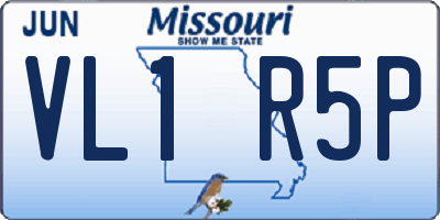 MO license plate VL1R5P