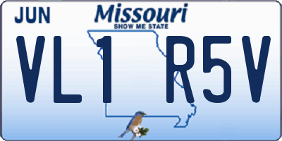MO license plate VL1R5V
