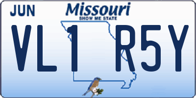 MO license plate VL1R5Y