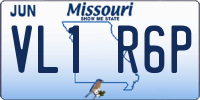 MO license plate VL1R6P