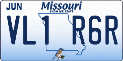 MO license plate VL1R6R