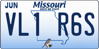 MO license plate VL1R6S