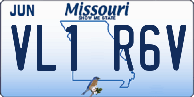 MO license plate VL1R6V