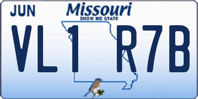 MO license plate VL1R7B