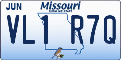 MO license plate VL1R7Q