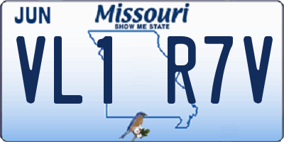 MO license plate VL1R7V