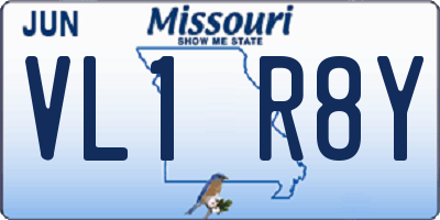 MO license plate VL1R8Y