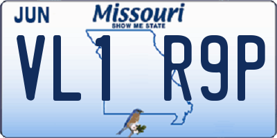 MO license plate VL1R9P