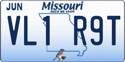 MO license plate VL1R9T