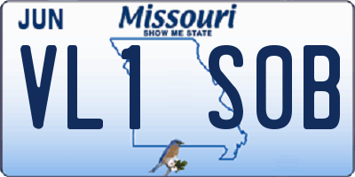 MO license plate VL1S0B