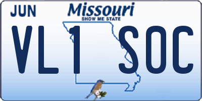 MO license plate VL1S0C