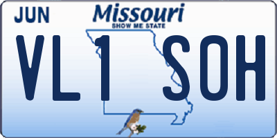 MO license plate VL1S0H