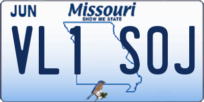 MO license plate VL1S0J