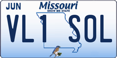 MO license plate VL1S0L