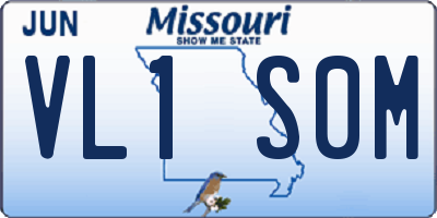 MO license plate VL1S0M