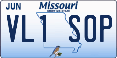 MO license plate VL1S0P