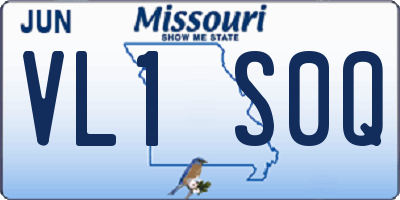 MO license plate VL1S0Q