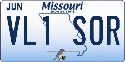 MO license plate VL1S0R