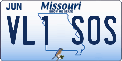 MO license plate VL1S0S