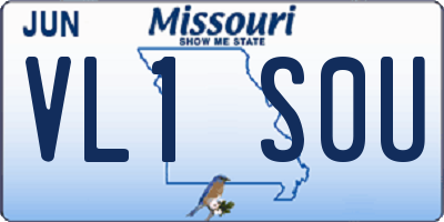 MO license plate VL1S0U