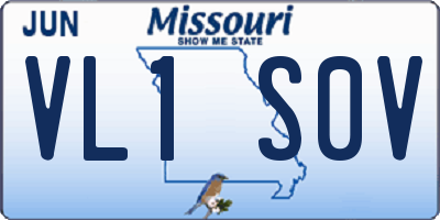 MO license plate VL1S0V