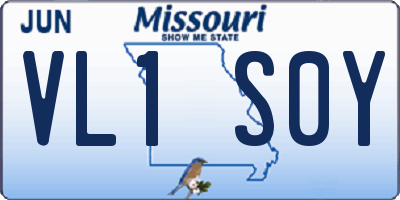 MO license plate VL1S0Y