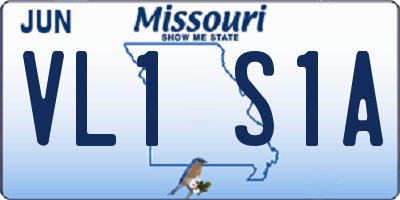 MO license plate VL1S1A