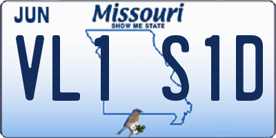 MO license plate VL1S1D