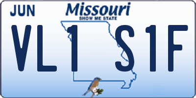 MO license plate VL1S1F