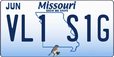 MO license plate VL1S1G