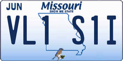 MO license plate VL1S1I