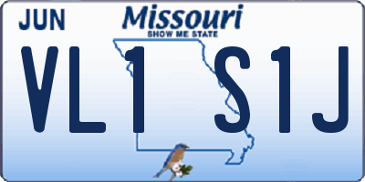 MO license plate VL1S1J