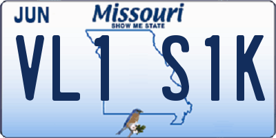 MO license plate VL1S1K