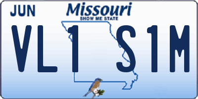 MO license plate VL1S1M
