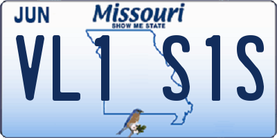 MO license plate VL1S1S
