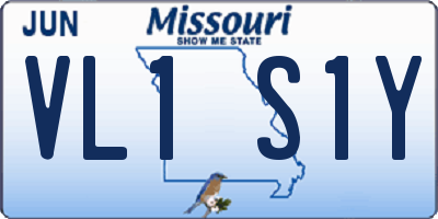 MO license plate VL1S1Y
