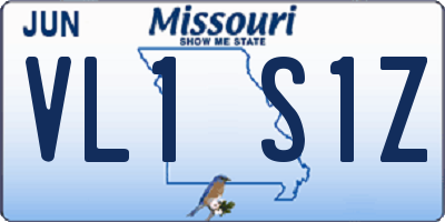 MO license plate VL1S1Z