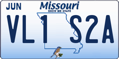 MO license plate VL1S2A