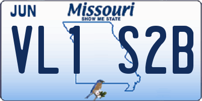 MO license plate VL1S2B