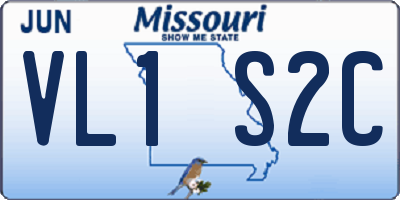 MO license plate VL1S2C