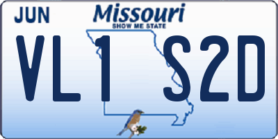 MO license plate VL1S2D
