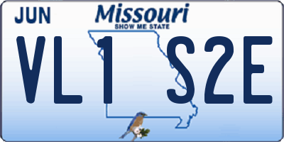 MO license plate VL1S2E